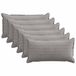 vidaXL - Kussensloop - 6 st - HOUTEN - Lichtgrijs - 40 x 80 cm - corduroy