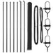 vidaXL - zeshoekig - gaashek - met - grondbevestiging - 10 - x - 1,6 - m - Grijs - Mesh