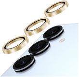 AVY Camera Lens Protector Rings | Geschikt voor Samsung Galaxy S25 | Camera Lens Protector Glas | Schokbestendig | Krasbestendig | met Applicator | Glitter Goud