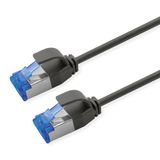 ROLINE Patchkabel Kat.6A (Class EA) S/FTP (PiMF) , LSOH, PoE, zwart, 1,5 m