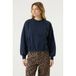 Garcia sweater met borduursels - marineblauw