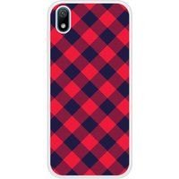 Tartan Rouge Bedrukt siliconen hoesje compatibel met Y5 2019