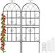 Relaxdays klimplantenrek - metaal - set van 2 - 150 x 50 cm - trellis - zwart