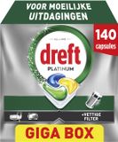 Dreft Platinum Tablettes pour lave-vaisselle Citron - 140 pièces