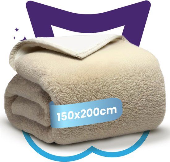 Nice Dreams Extra Dikke Sherpa Plaid - 150x200 cm - Creme