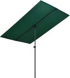 vidaXL Parasol met aluminium paal 2x1,5 m groen