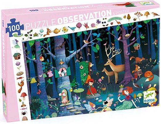 Djeco Puzzel Het betoverde bos 100 stukjes