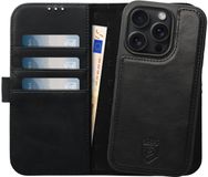 Rosso Elite iPhone 15 Pro Max Hoesje MagSafe Book Case Leer Zwart