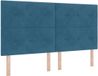 vidaXL - Tête de lit LED avec éclairage LED - Bleu - 180 cm - Velours