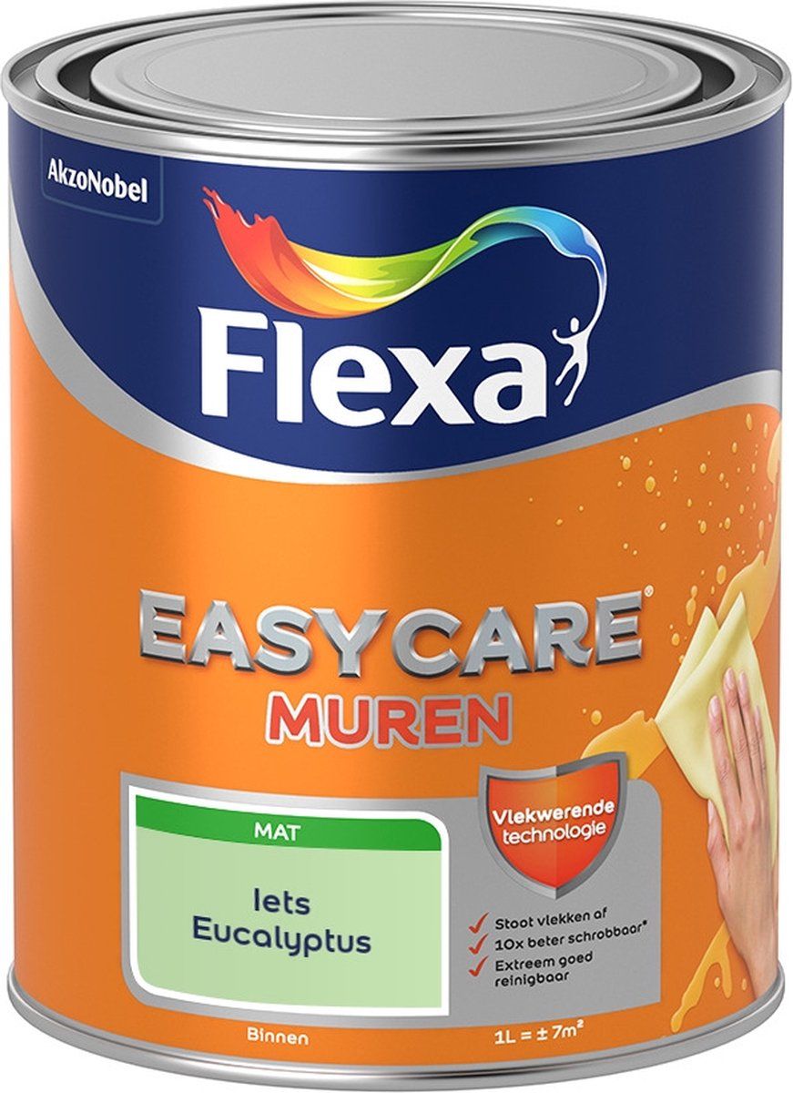 FLEXA Easycare Muurverf - Mat - Iets Eucalyptus - 1 liter