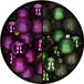Decoris Petites boules de Noël - 28 pièces - Vert foncé et violet - 3 cm - Plastique