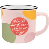 GRUSS & CO XL-Becher in Emailleoptik 'Heute wird ein schöner Tag'