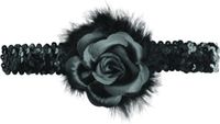 Bristol Novelty Ltd Bristol Novelty Unisex Adults Rose Flapper Headband (Black)