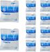 Relaxdays instant coldpack, set van 10, zonder vriezer, HxB: 14,5 x 12,5 cm, koelt tot 25 min, koude kompres, wit-blauw