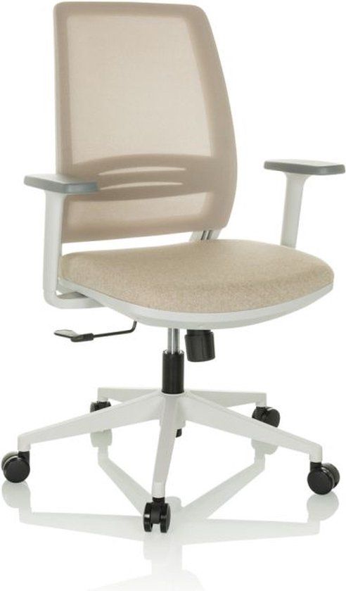 PROFONDO ECO W Bureaustoel - Beige - Stof - In hoogte verstelbaar - Met armleuningen