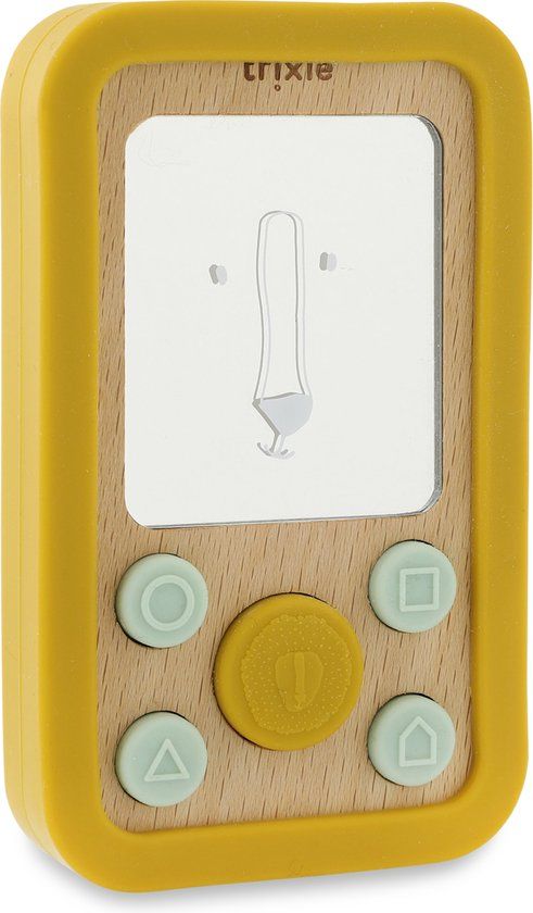 Trixie Baby Telefoon van Hout en Silicone - Mr. Lion
