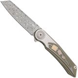 CRKT Fortuitous 4015 Rose Damasteel, Green Titanium, zakmes, Michael Walker design