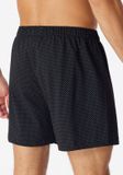 SCHIESSER Cotton Casuals boxer (1-pack) - heren boxershort jersey zwart met patroon
