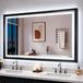 Miroir LED pour salle de bain, 120x70 cm, dimmable, avec fonction anti-buée