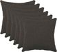 vidaXL - Kussensloop - 6 pcs - HEERLEN - Donkergrijs - 30 x 30 cm - Bouclé
