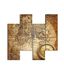Homemania Wandafbeelding, 4-delig, voor woonkamer, slaapkamer, meerkleurig, 76 x 0,3 x 50 cm, HM204PMDF166, MDF