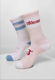 Mister Tee Trust Wanted 2-Pack Sokken - 35/38 - Roze/Wit