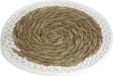 Gerimport Pannenonderzetter - zeegras - rond - 20x20 cm - naturel/wit - stevig - decoratief