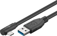 Merkloos Goobay USB-C™ naar USB A 3.0 kabel, 90°, zwart