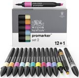 Winsor & Newton 0290138 Promarker™ 12+1 Set | Professionele layoutmarkers & alcoholmarkers