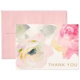 Hallmark Bedankkaarten, aquarel bloemen (10 kaarten met enveloppen)