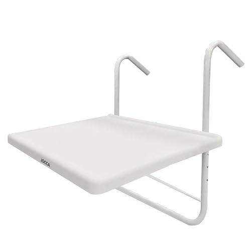 Jocca - Balkontafel voor polsen, verstelbaar, 53 x 40 cm, 3 standen helling/hoogte, zijdelingse glazen