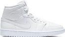 Nike Air Jordan 1 Mid Dames Sneakers - White/White - EU 40.5