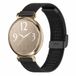 By Qubix Qubix Milanese Bandje met Klemsluiting Zwart Geschikt voor Garmin Lily 2