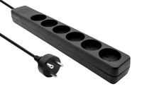 ProXtend Deense stekkerdoos IT, 6 stopcontacten, 4 meter, zwart, KIT6-KIT04B