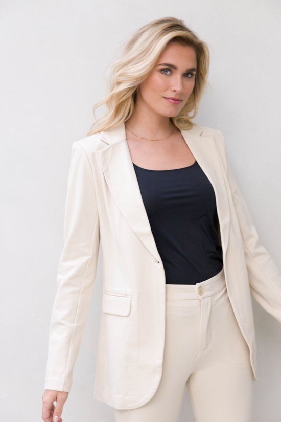 BASE LEVEL Yace Blazer - Light Beige - maat 42