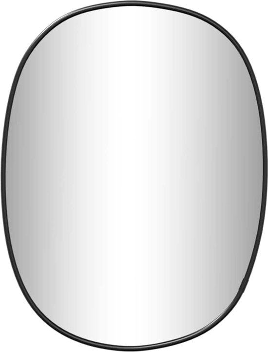 vidaXL Wandspiegel 30x25 cm Zwart