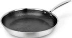 Qulinart by Brandt - Poêle à frire de 28 cm en Inox - Revêtement antiadhésif - Argent