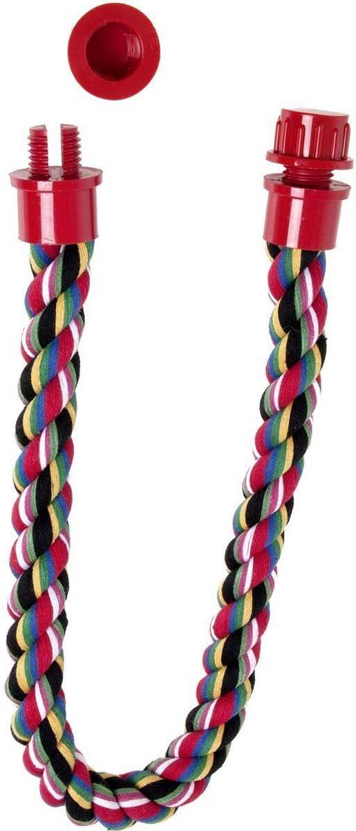 FLAMINGO Vogel Zitstok Katoen Twist - Multicolor - 66 cm x 18 mm