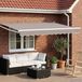 VidaXL Parasol extérieur rétractable gris clair et blanc. 3 x 2,5 m