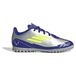 adidas Uniseks-Kind F50 CLUB Football boots Turf, silver met./solar yellow/lucid blue, 36 EU