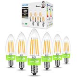 LVWIT 2.2 W lamp E14 warm wit, spaarlamp klasse A C35, komt overeen met 40 W halogeenlampen, 470 lm, 2700 K, 6 stuks, niet dimbaar