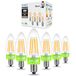 LVWIT 2.2 W lamp E14 warm wit, spaarlamp klasse A C35, komt overeen met 40 W halogeenlampen, 470 lm, 2700 K, 6 stuks, niet dimbaar