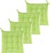 Anna's Collection Coussin de chaise matelassé - 4x - Vert clair - 38 x 38 cm