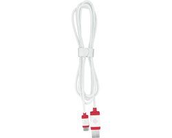 CHERRY USB-kabel 1.5, gevlochten USB-C naar USB-A kabel, wit
