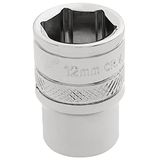 Draper 32569 1/4" vierkante aandrijving gepolijst chroom metrische socket, 12 mm grootte