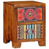 vidaXL - Nachtkastje - 35x35x45 - cm - massief - acaciahout