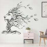 Sticker mural Lion - 287x317 Cm - Noir