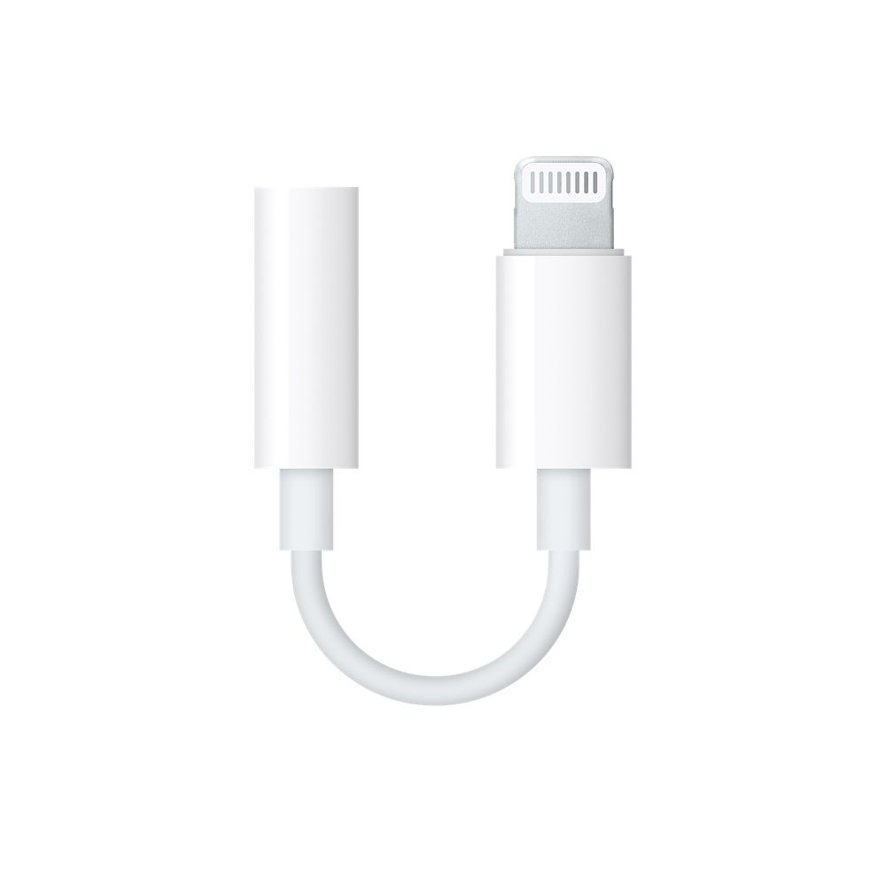 Apple Lightning naar 3.5 mm Headphone Jack Adapter - Wit