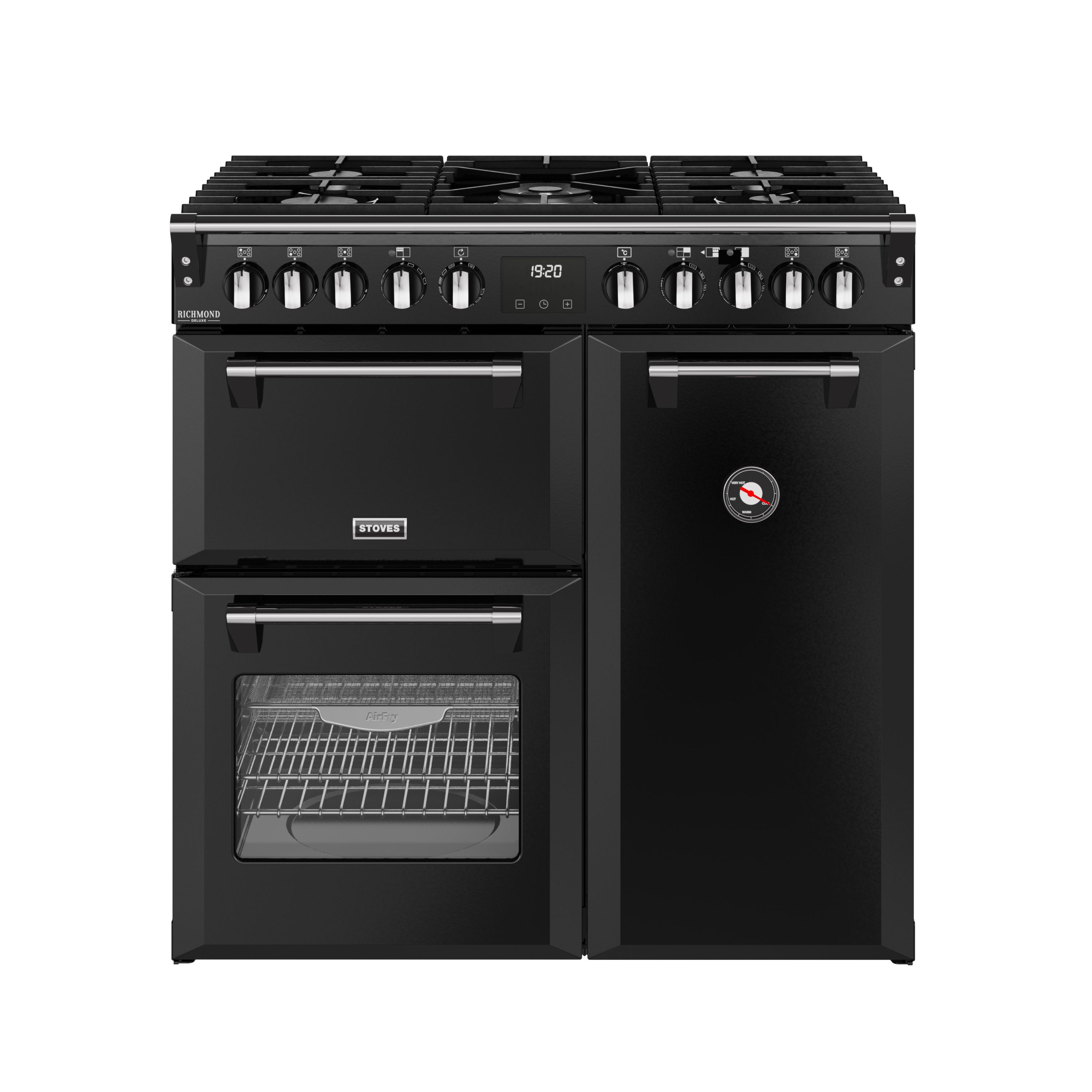 Stoves Range Cooker - Gas Hob - 5 Burners - Black