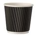 Intertan Q530059 ribbelpapier drinkbeker, zwart, 62 mm diameter, capaciteit van 4 oz, 25 stuks